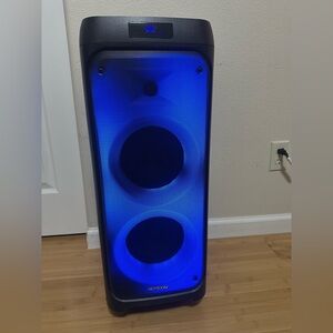 Black Portable Bluetooth Speaker with Wheels